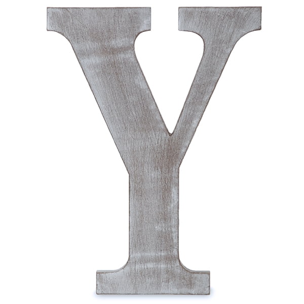 Gray The Lucky Clover Trading Q Wood Block Charcoal Grey Wall Letter 14 L